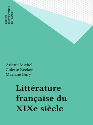cover image of Littérature française du XIXe siècle